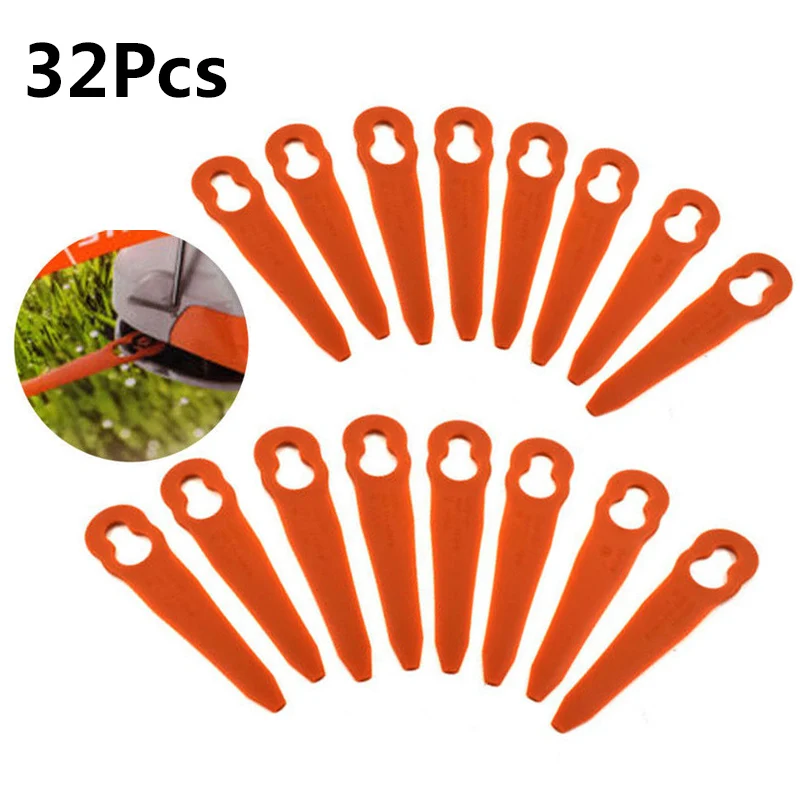

32pcs For Grass Blades Plastic Lawn Cutter Parts Mower Trimmer 40080071000 Easy Replace 2-2 Stihl Tools Trim Home Garden Polycut
