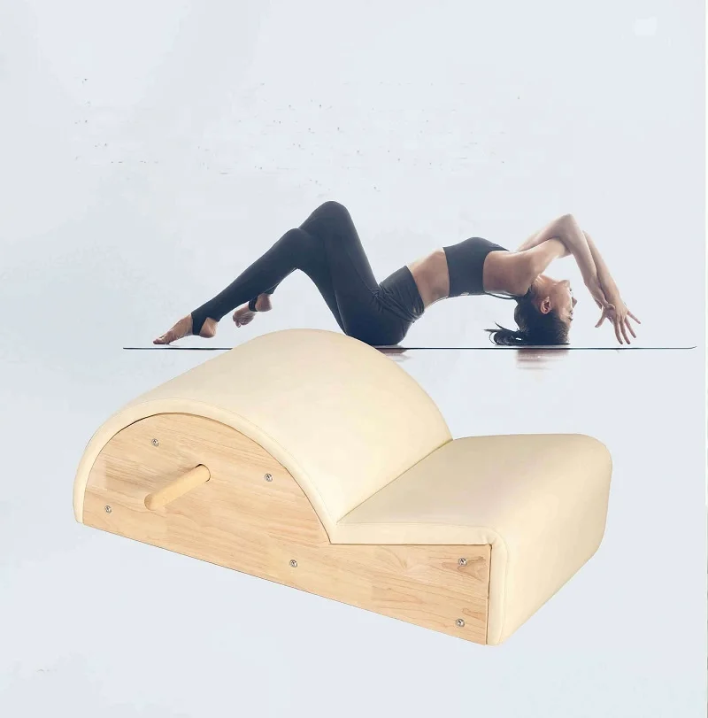 

Hight Quality white maple wood oak yoga spine corrector barrel pilates arc wooden reformer