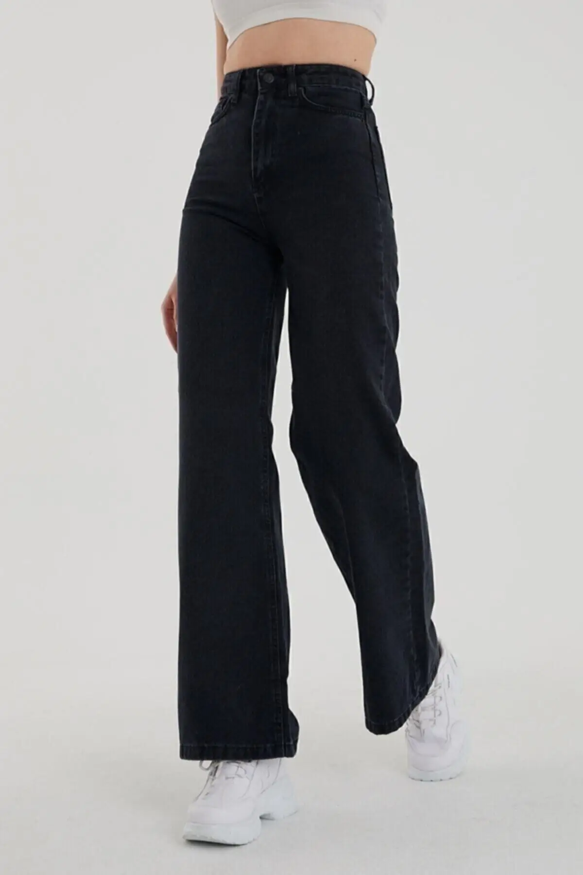 

Women's High Waist Loose Wide Leg 90's Wide Leg Palazzo Jeans Trousers