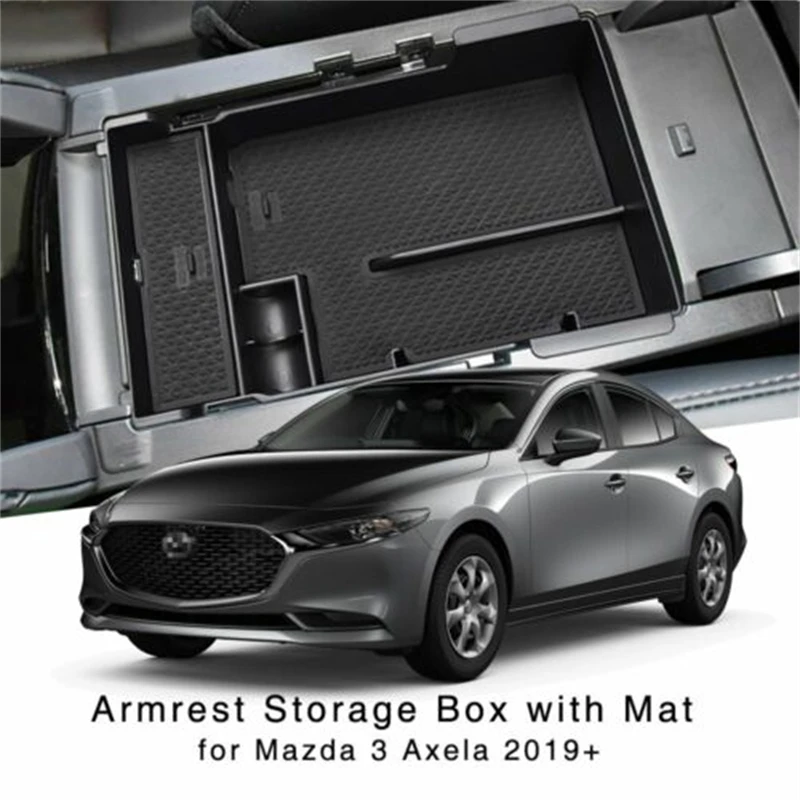 

1pcs For Mazda 3 Axela 2019-2020 Center Console Organizer Armrest Storage Box Holder Tray Car Accessories