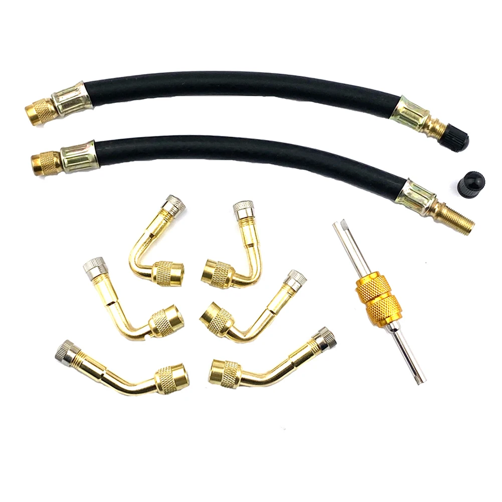

Motorcycle 45 90 135 Degree Angle Bent Valve Adaptor Set Tyre Tube Valve Extension Adapter Kit for Truck Car Motor Bike