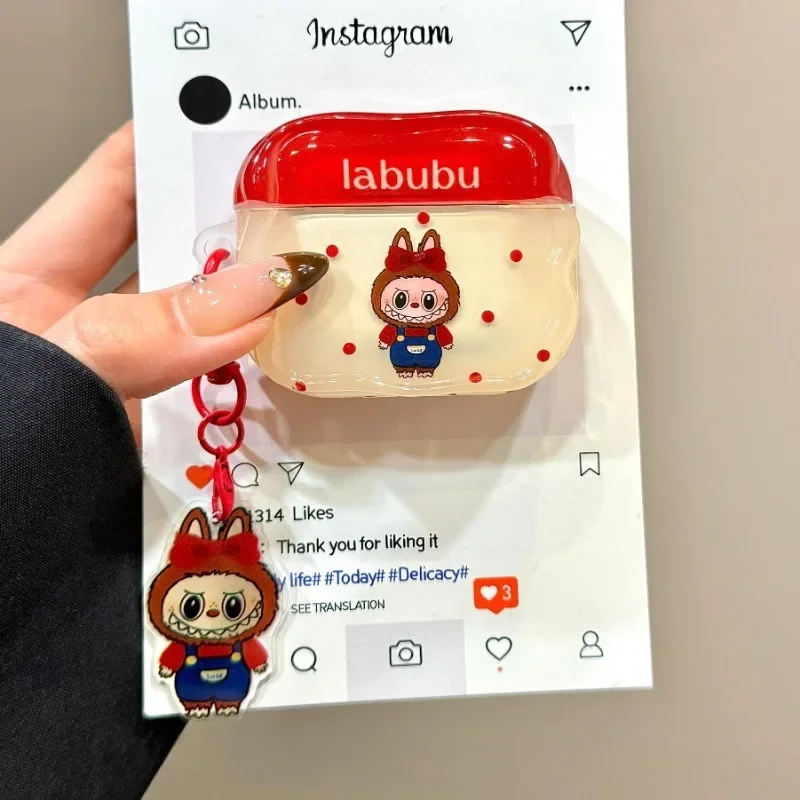 Аниме мультфильм милый карандаш LABUBU Shin Chan Airpods 4-го поколения защитный чехол