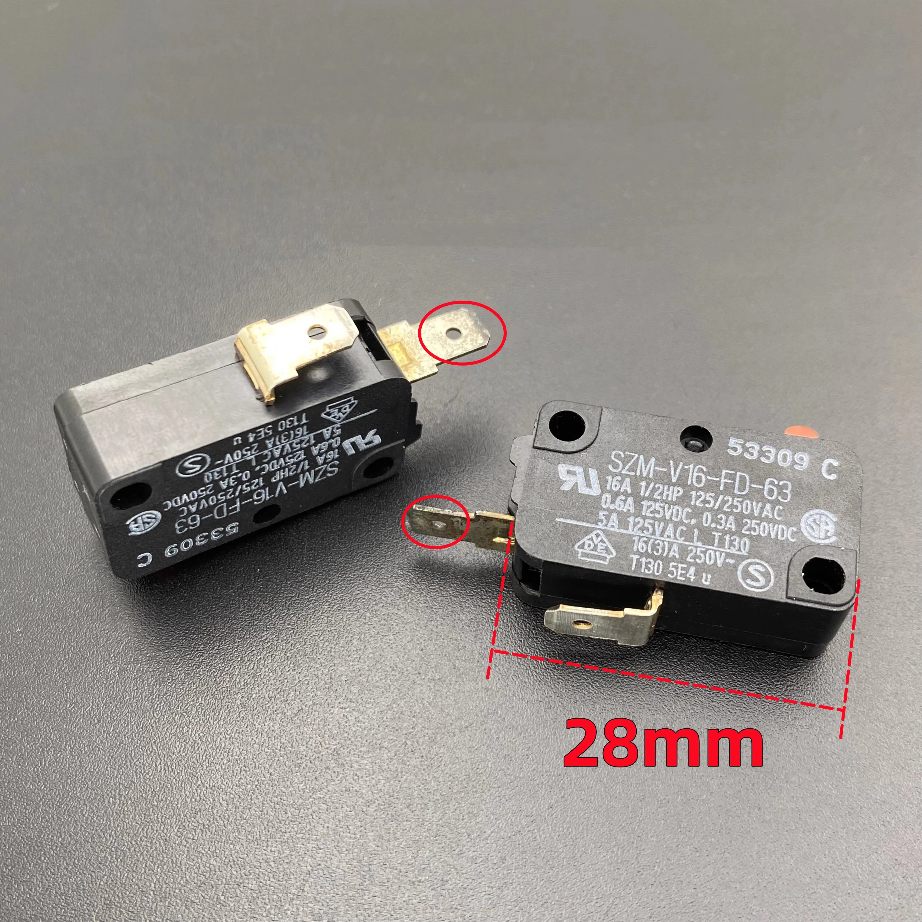 Оригинальный подлинный микро-переключатель 2 контакта нормально открытая
