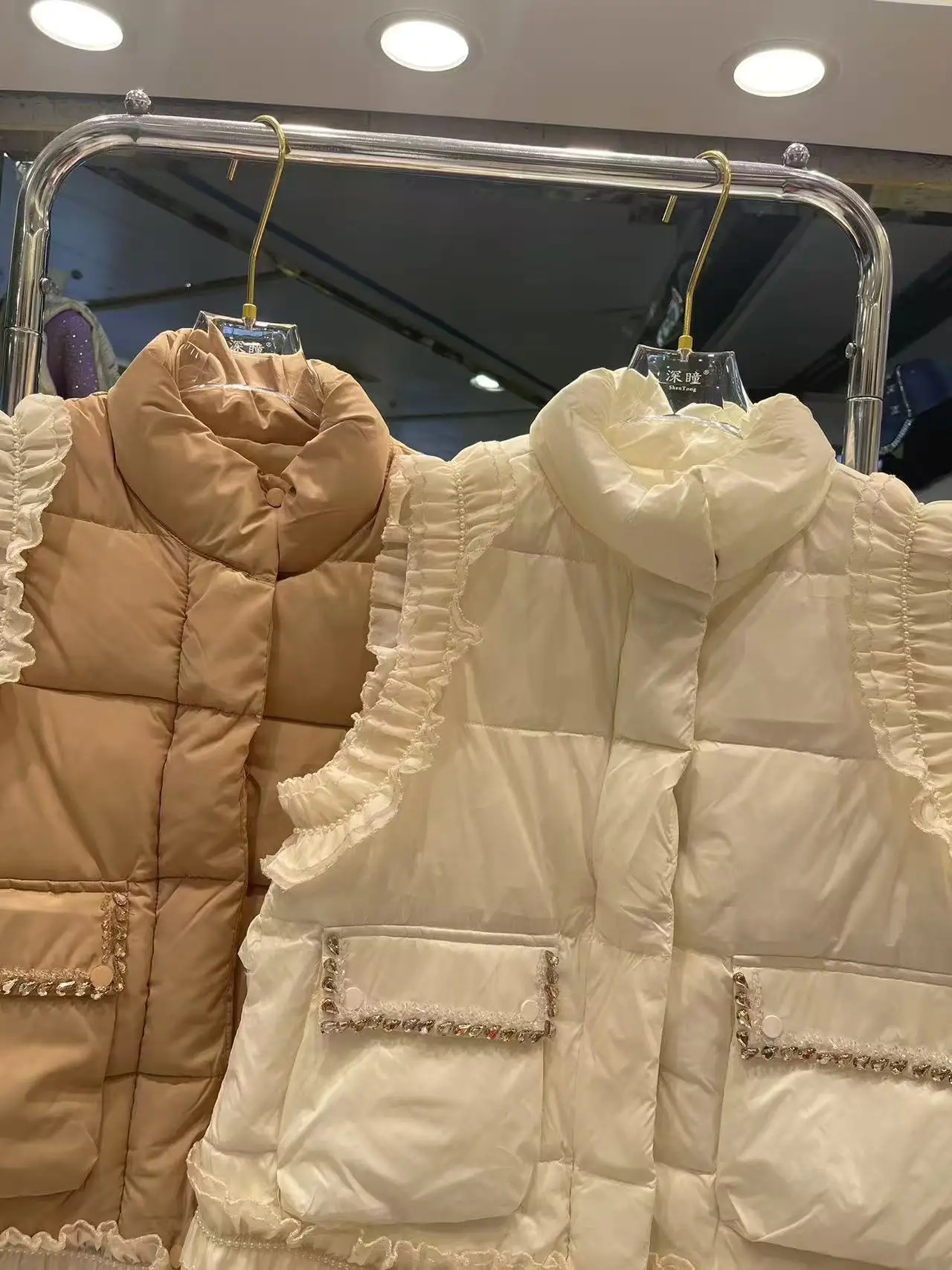 Роскошный стиль трендовый блестящий жилет с бриллиантами и бисером хлопковый