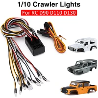 rc car 12 led flash lights kit for 110 rc crawler accessories d90 d110 d130 defender hard body shell rc car parts rc light