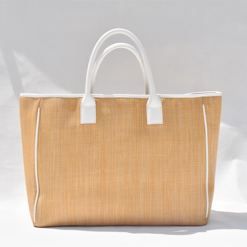 Персональная тканая сумка с кисточками и травой женская ручной работы большой