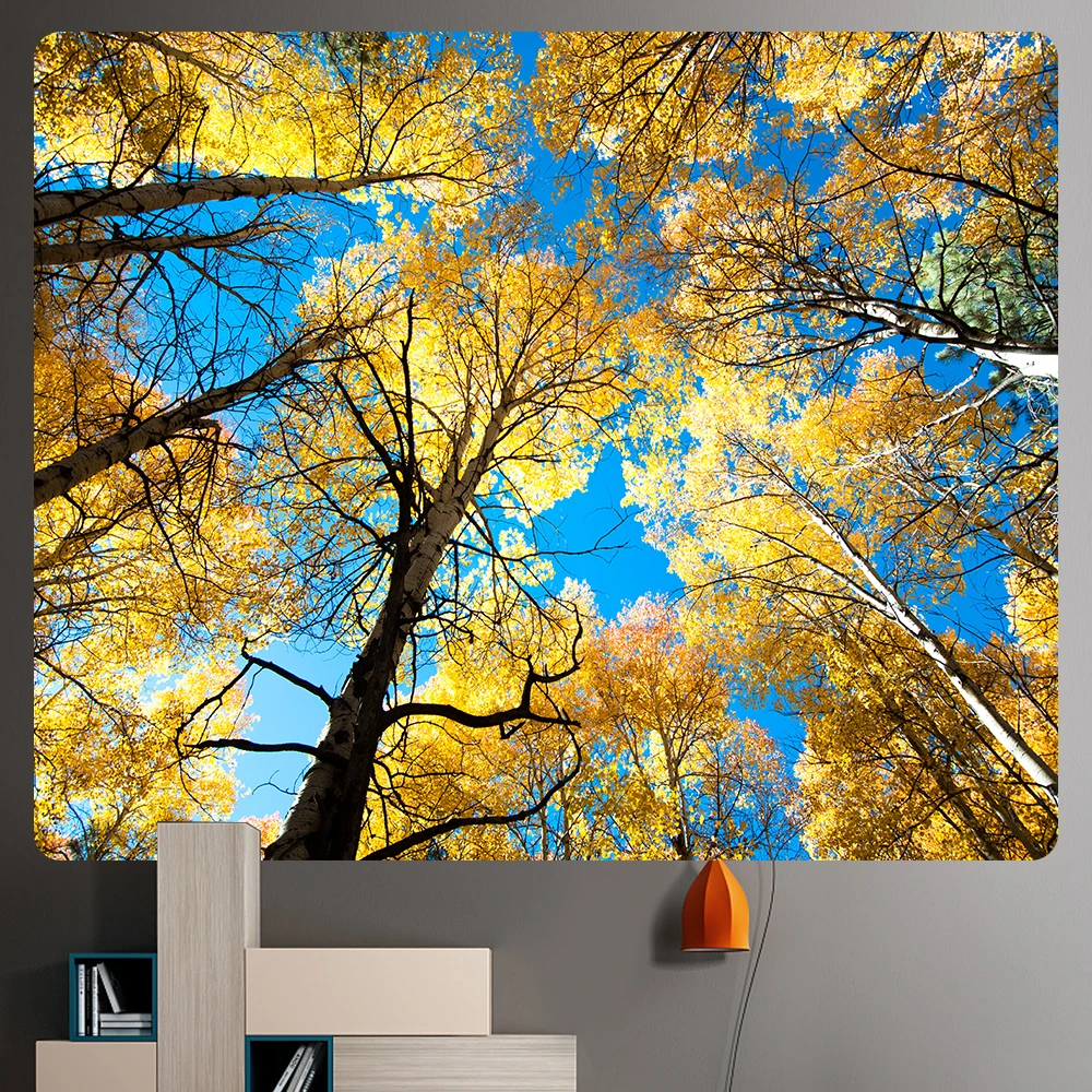 

Home Decor Fall Forest Landscape Art Print Tapestry Hippie Boho Decor Wall Hanging Psychedelic Scene Tapestry tapiz