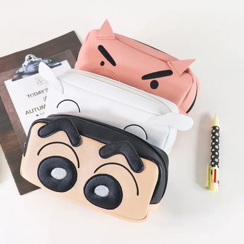 

Kawaii Crayon Shin-Chan аниме подставка для карандашей косметичка новая полиуретановая сумка для хранения с трехмерным рисунком коробка для канцелярских принадлежностей