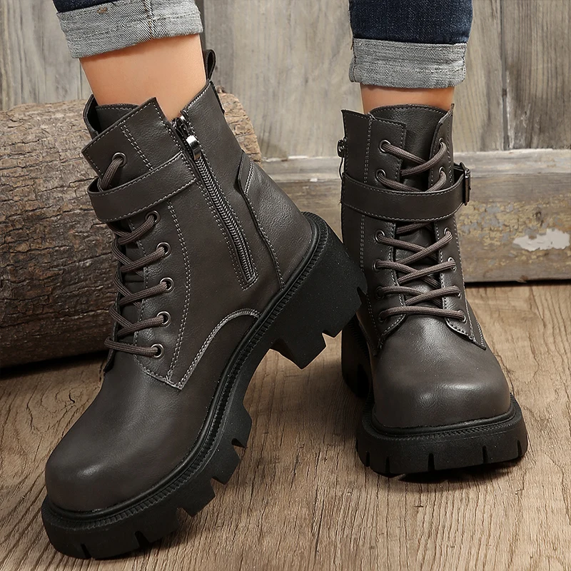 

Winter Brand Women Boots Winter New Ankle Chelsea Platform Motorcycle Women Shoes 2023 New Chunky Sport Snow Warm Women Boots
