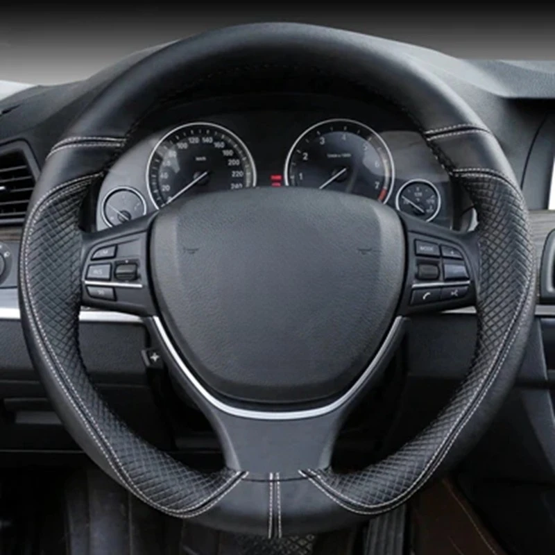 

Чехлы на руль «сделай сам», 38 см, мягкая 100% воловья кожа, натуральная кожа, противоизносные чехлы на руль автомобиля, оплетка с игольной нитью