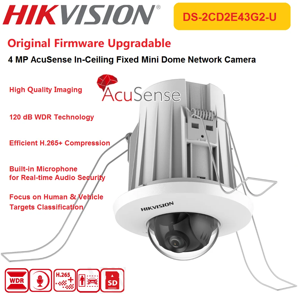 

IP-камера Hikvision, встроенный микрофон, 4 МП