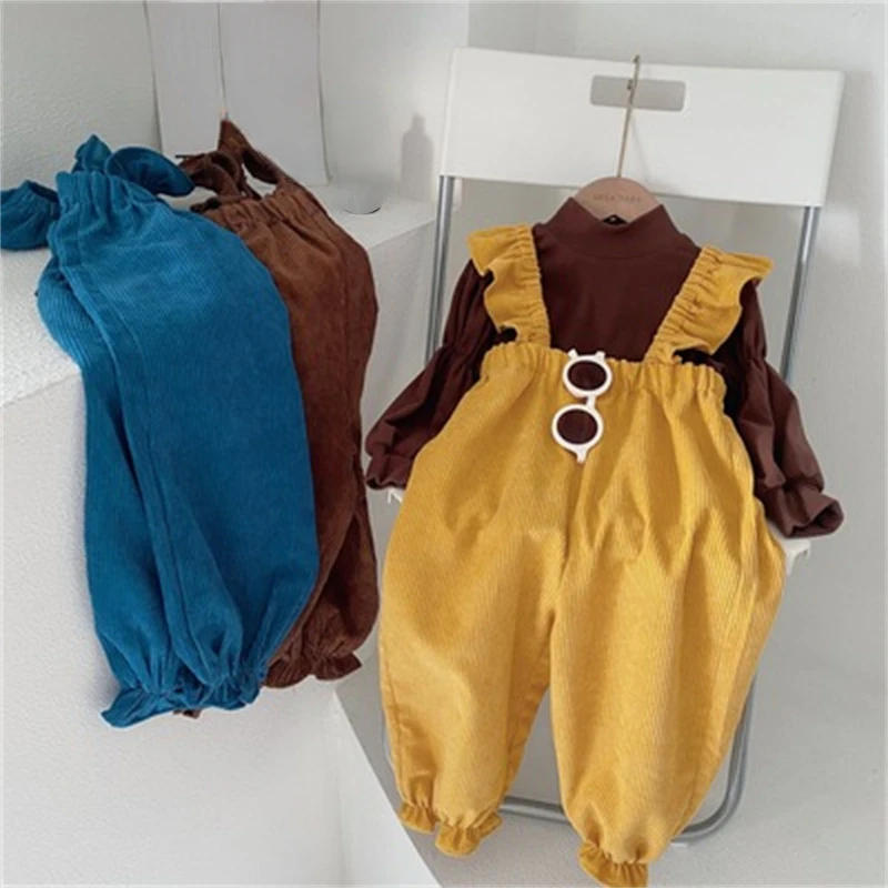 RiniKinda Baby's Clothing Set Girls Pants Baby Pants + Tops T-shirt Kids Overalls Little Girls Trousers Baby Girl Outfit Set
