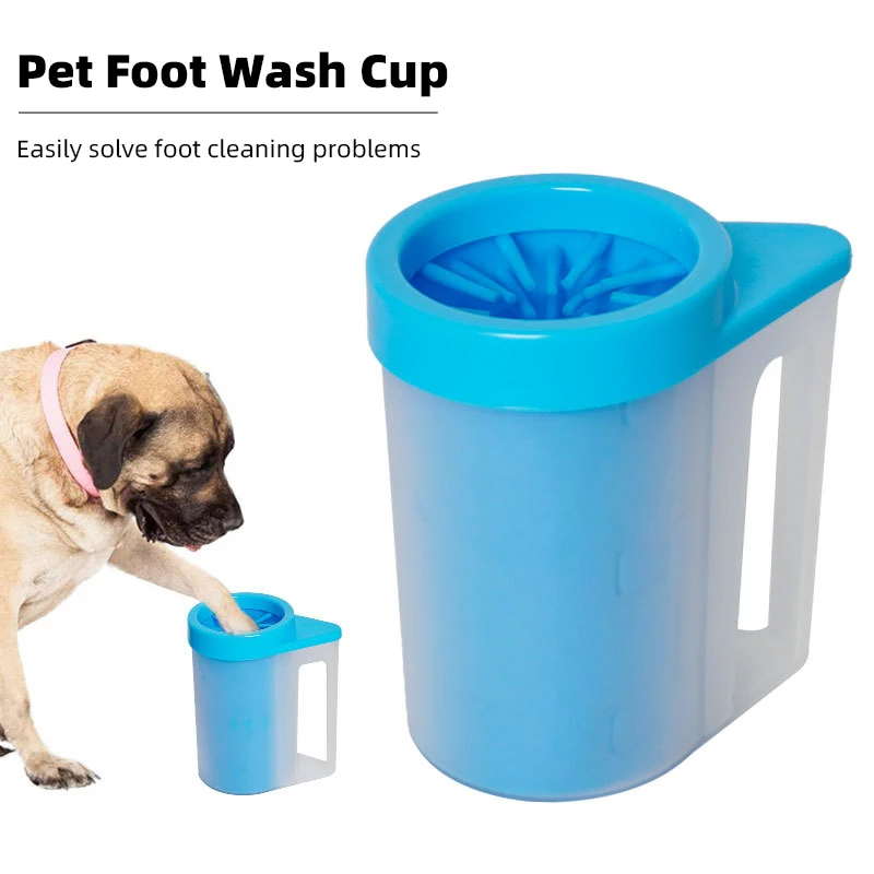 

Tbelix Outdoor Portable Pet Dog Paw Cleaner Cup Soft Silicone Practical Foot Washer Clean Dog Paws Cleaner Brush With Handle