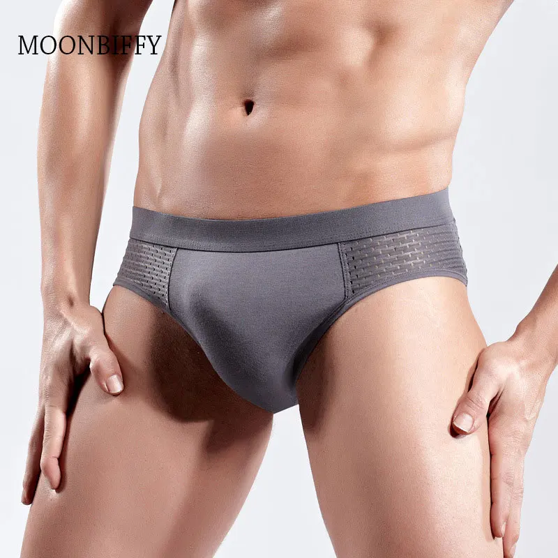 

Underpants Man Slip Gay Lingerie Mesh Silk Pouch Briefs For Men Underwear Sexy Homme Bamboo Fiber Panties Mens Brief Underware