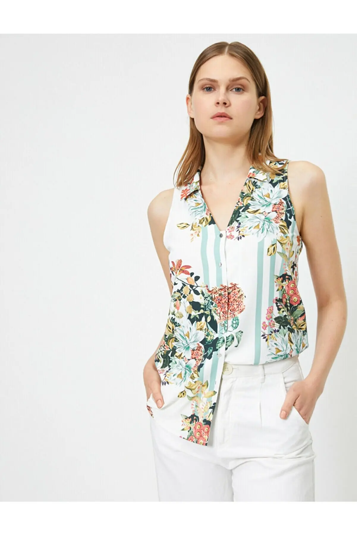 

Women's White Patterned Shirt Summer women's Shirts Fashion women's Blouses Pretty and Cheap women's Blouses 4071252