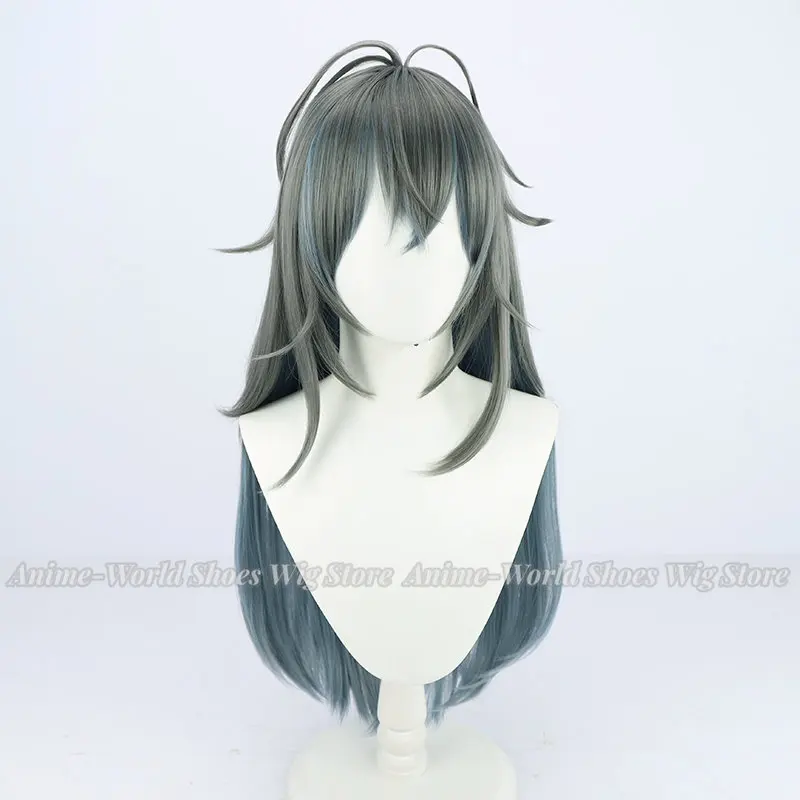 Парик для косплея Ike Eveland длинный 75 см серо-синий 2022 термостойкие волосы Роскошные