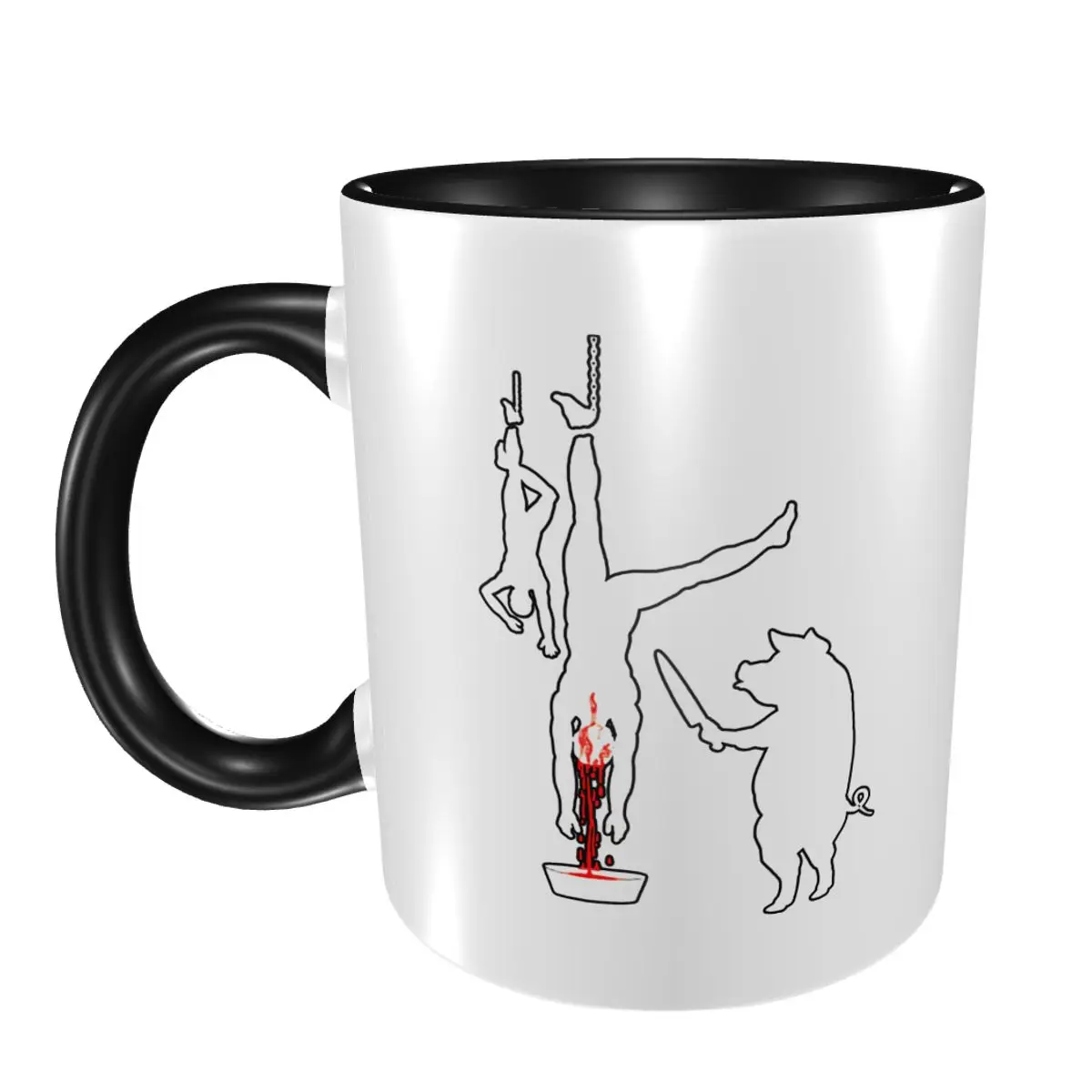 Вегетарианская кружка для свиной лески мясника обычная вегетарианского хамора