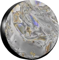 christmas decorations black white gold marble abstract spare tire covers polyester universal waterproof sunscreen wheel covers f