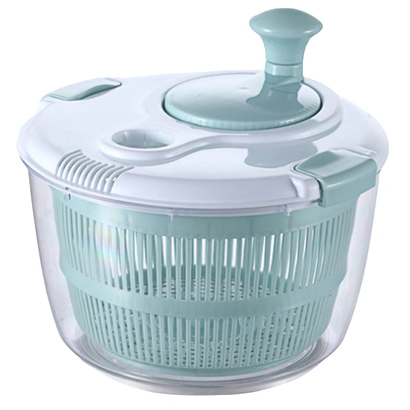 

Kitchen Salad Spinner-Manual Lettuce Spinner with Secure Lid Lock & Rotary Handle - Easy to Use Salad Spinners with Bowl