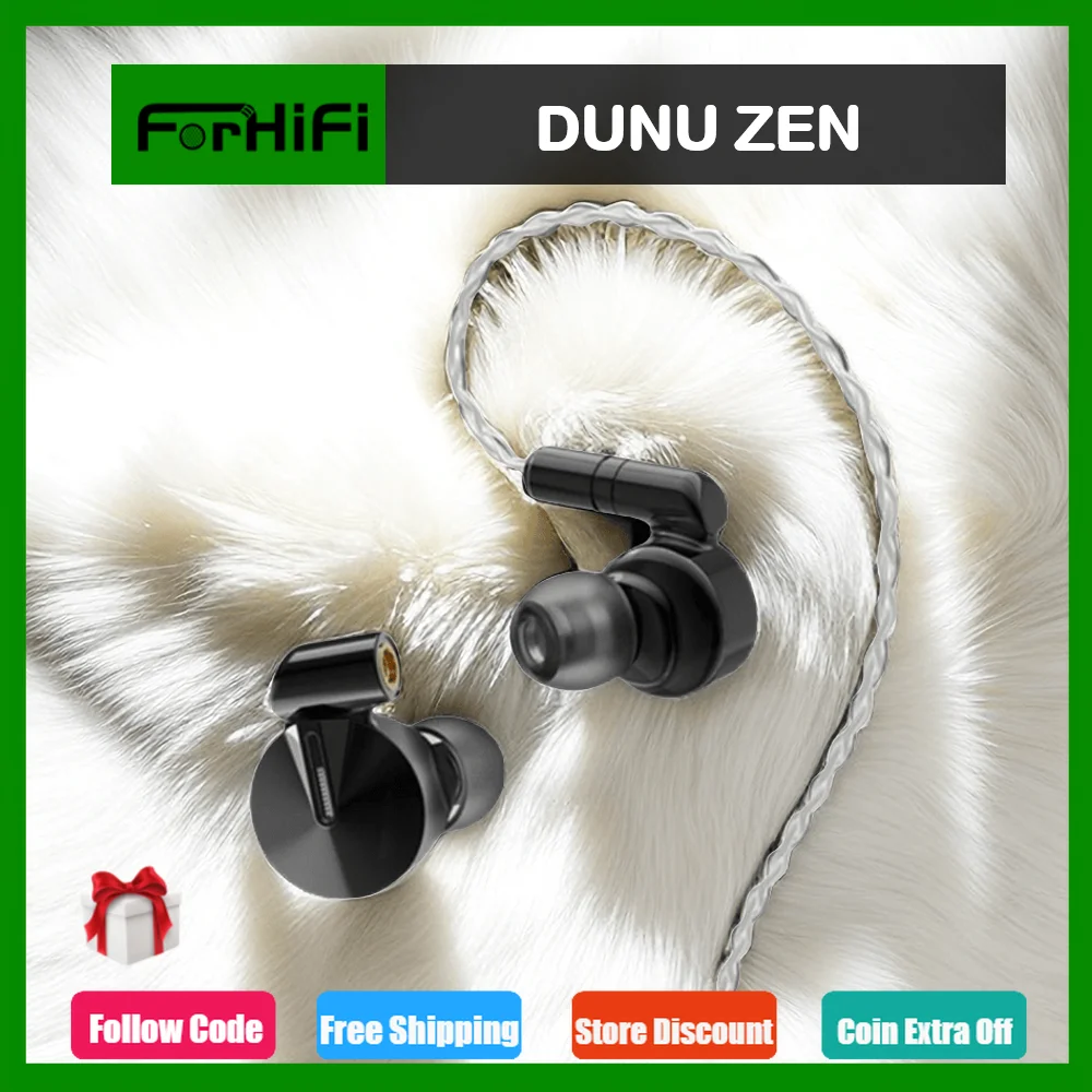 Динамические наушники DUNU ZEN из магниево-алюминиевого сплава, Купольные Hi-Fi наушники для музыкального монитора со съемным кабелем