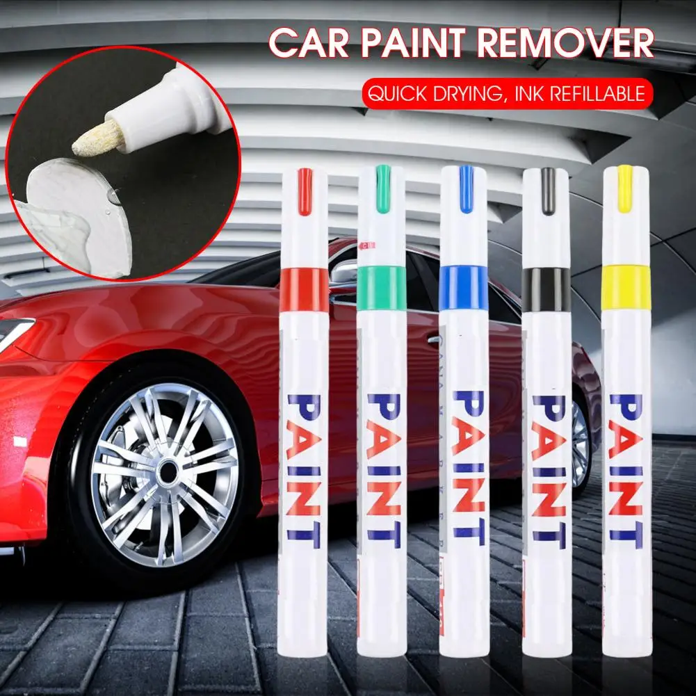 Car Paint Pen Waterproof Strong Coverage Touch Up Paint Car Wheel Tire Oily Painting Pen For Automobile Caneta De Retoque