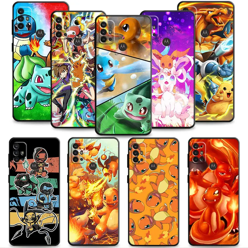

Case For Motorola G31 E6s G8 Plus Power G30 20 30 Pro G60 G22 G9 Play G Stylus 2022 Bumper Back Cover Cartoon Pokemon Charmander