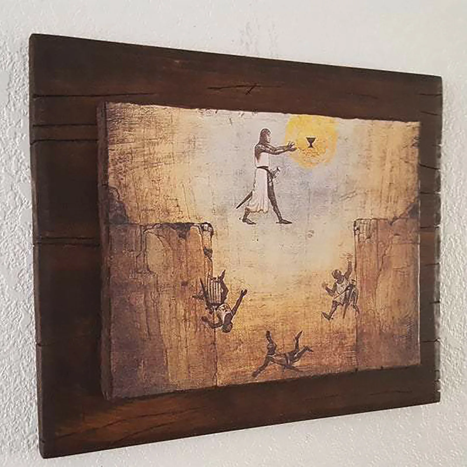 Индиана Джонс и Последний Крестовый Поход Рыцарь Грааля Leap Of Faith Реплика Ручной Работы Стенное Искусство - Мотивационный Постер для Дома.