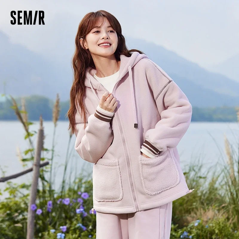 Куртка Semir женская из имитации овечьей шерсти флисовый кардиган свободного