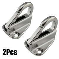 2pcs spring locked fender hooks 316 stainless steel silver for fender boat hardware snap fending hook