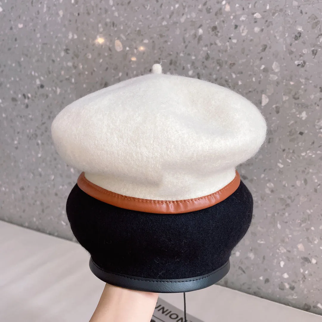 

Luxury Brand Berets for Women Girl French Artist Warm Wool Winter Beanie Hat Autumn Letter Female Painter Hat Bonnet Casual Cap