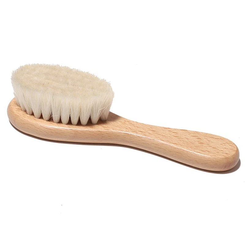 

1Pcs Soft Baby Hair Brush Comb Infant Newborn Natural Goat Head Massage Combs