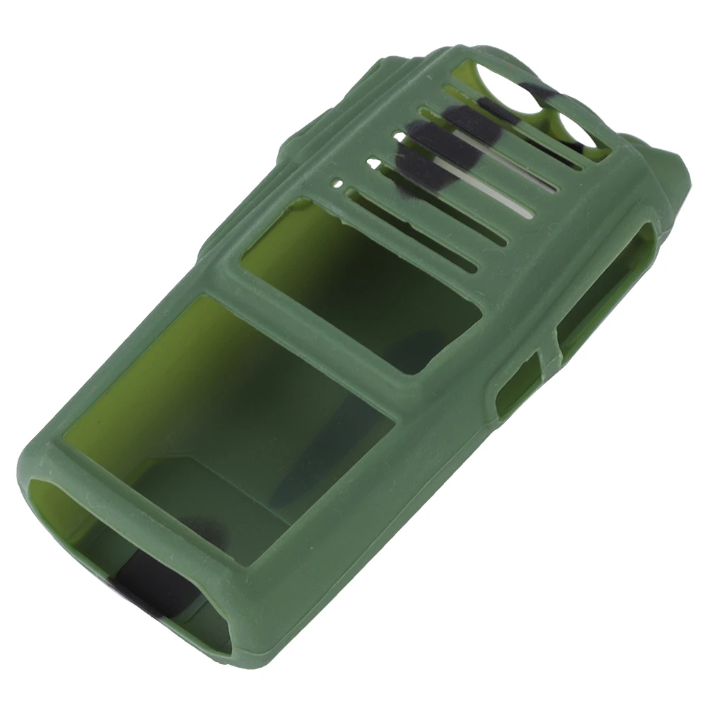 soft silicone two way radio holster case protection for baofeng uv82 walkie talkiescamouflage two way radio silicone cover free global shipping