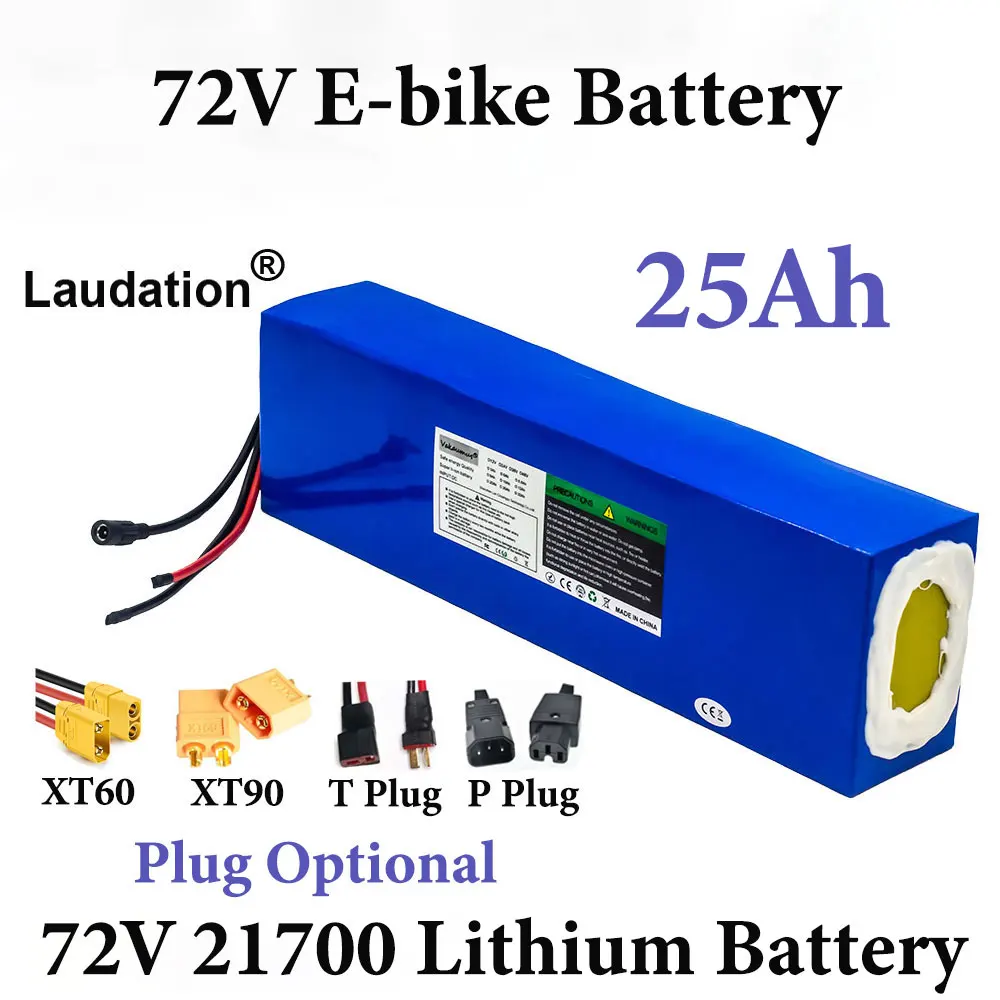 

72V 25Ah Battery Pack 21700 Lithium Battery 3000W BMS+84V Charger Electric Bike Motor Electric Scooter E-bike Battery High Power