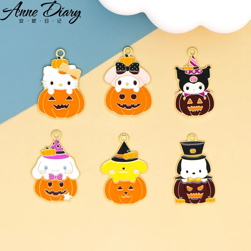 

Хэллоуин Sanrio Diy ювелирные аксессуары мультфильм Тыква Kuromi Hello Kitty брелок Подвеска Ожерелье Браслет Diy материал