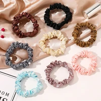 hair accessories solid color satin scrunchie elastic rubber band hairband basic hair band headdress hair rope ponytail holder