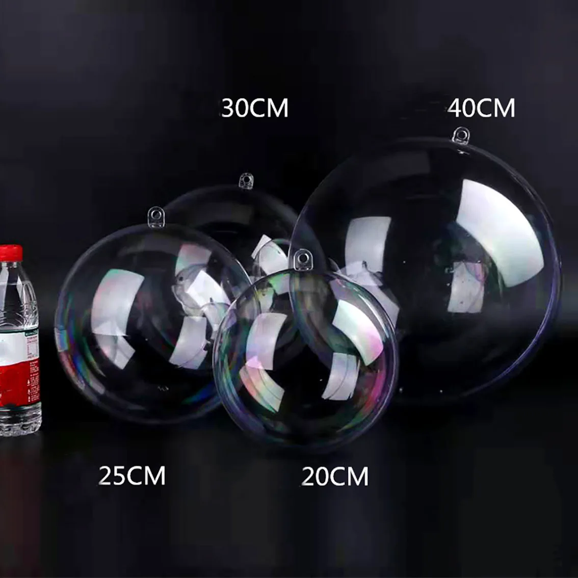 

Прозрачные пластиковые шары для декора