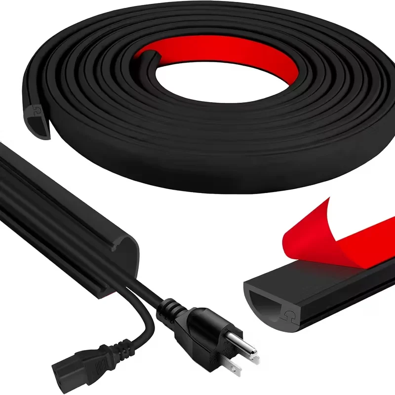 

Гибкий самоклеящийся кабельный канал для скрытия проводов, 1/2/3 метра, для интернет-кабелей и электропроводки