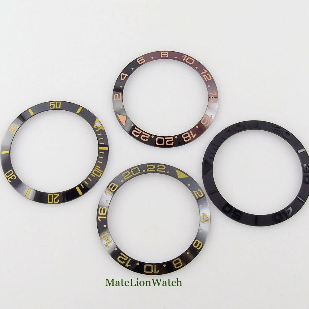 Керамическая наклонная вставка безеля для часов 38 мм подходит мужских SUB GMT 40