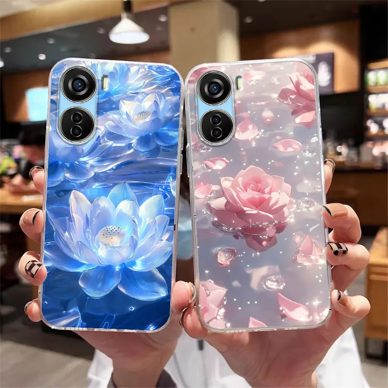 Фото Чехол для телефона ZTE Axon 40 SE 40 Lite, мягкий силиконовый прозрачный защитный чехол с принтом для ZTE Axon 70 50 Lite, противоударный чехол №1