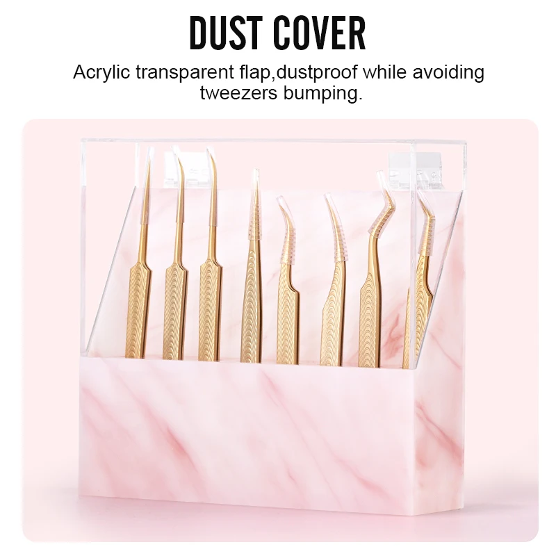 Контейнер для хранения ресниц пинцетов 8 отверстий