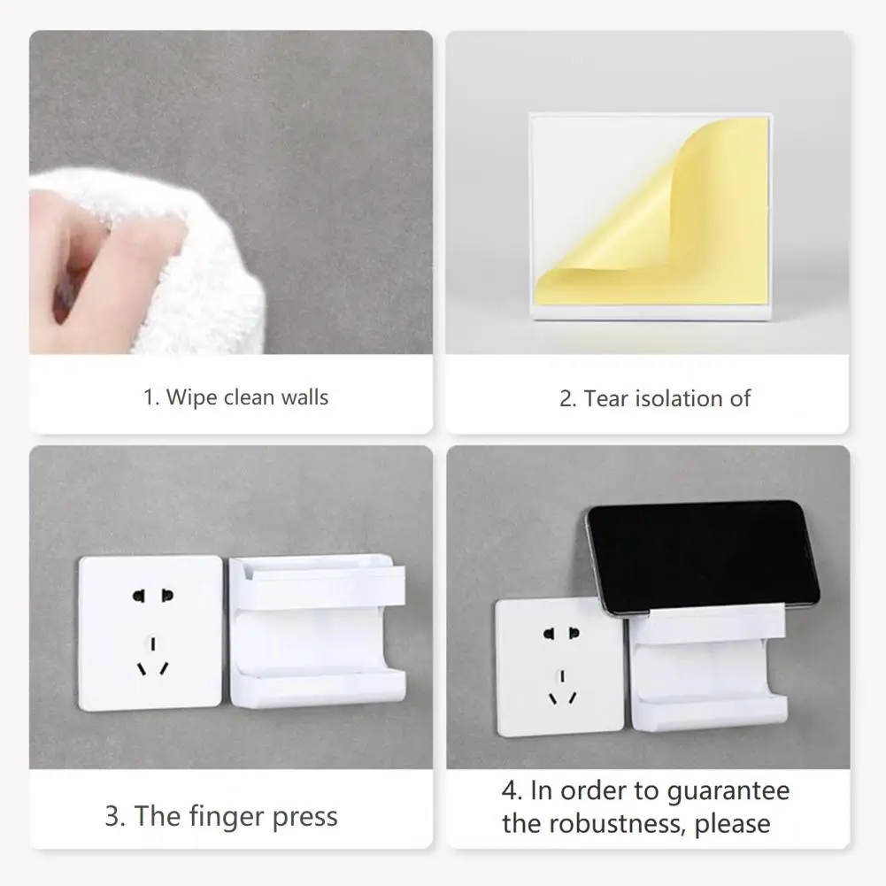 

Remote Control Holder Convenient Strong-Adhesive Multi-purpose Wall Mounted Phone Holder Dorm Accessories