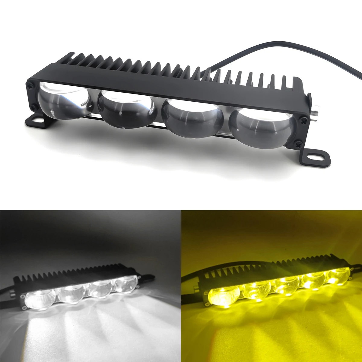 

Матричная лазерная фара, автомобильный гриль, желтый, белый, двухцветный светодиодный, светодиодный прожектор с линзой проектора, рабочий свет 6000K 3000K 9V-24V