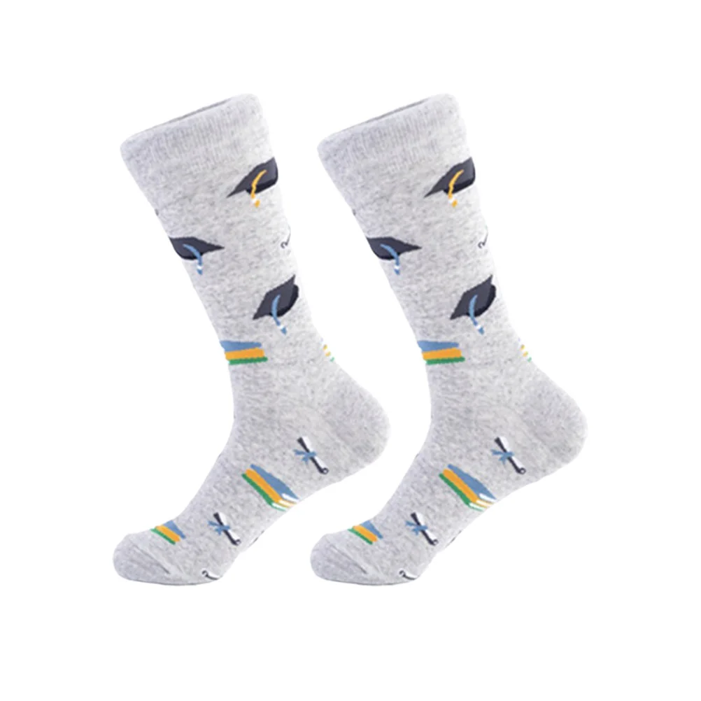 

Socks Graduation Stockingsparty Decorative Middle Tube Hat Funny Men Teacher