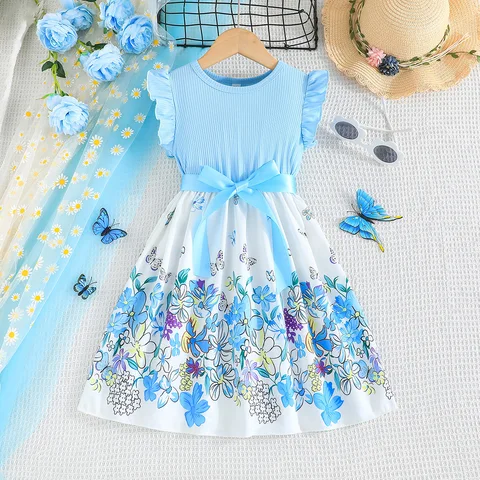 Платье для девочек с бабочками