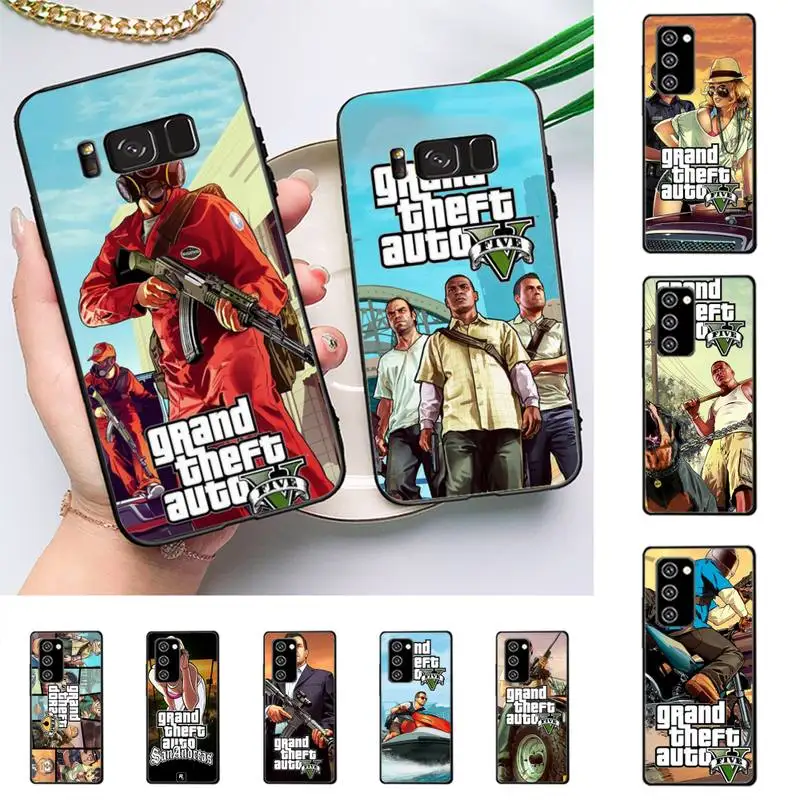 

FHNBLJ Game GTA5 Phone Case for Redmi 8 9 9A for Samsung J5 J6 Note9 for Huawei NOVA3E Mate20lite cover