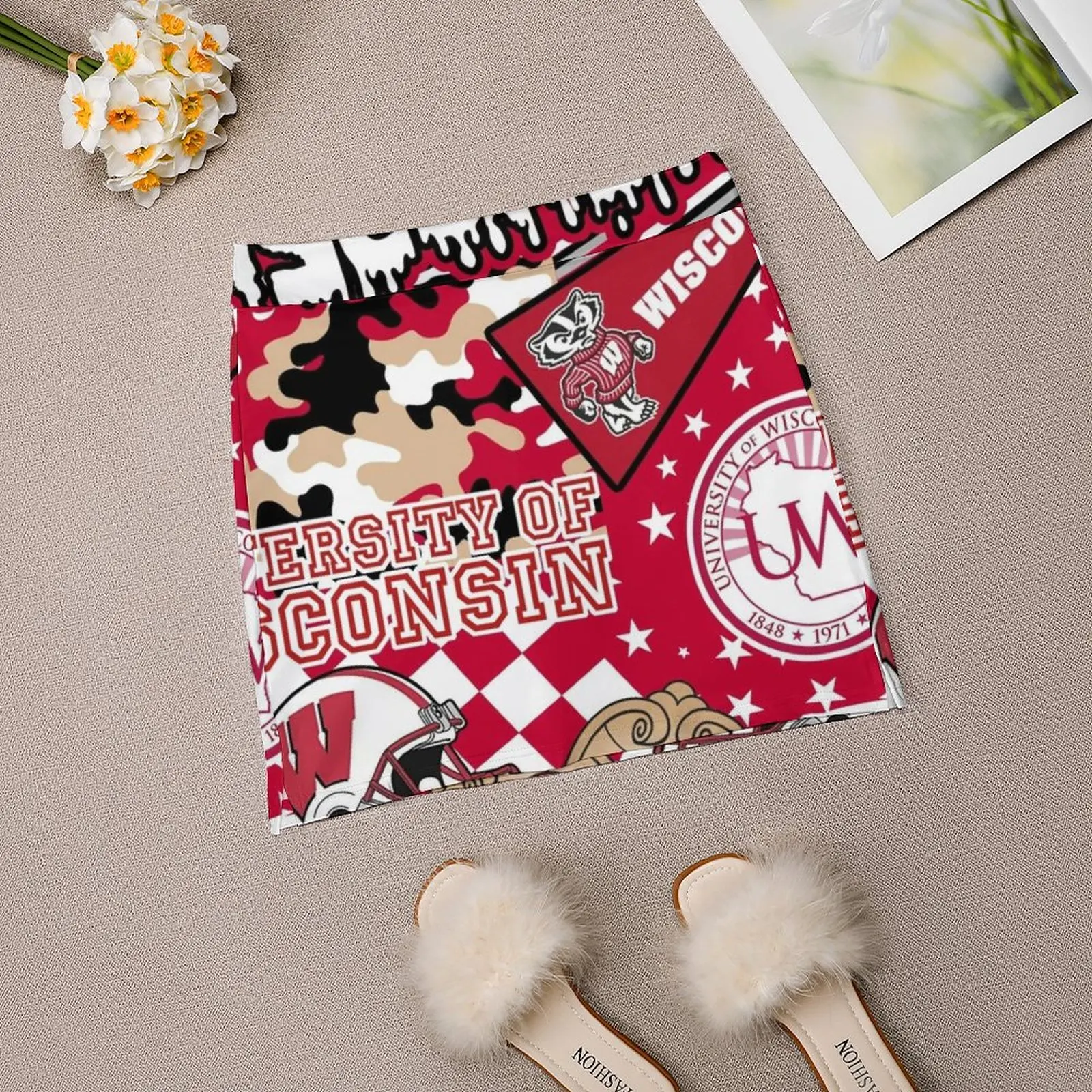 Юбка женская в стиле висконсона модная короткая юбка игровой день Университет