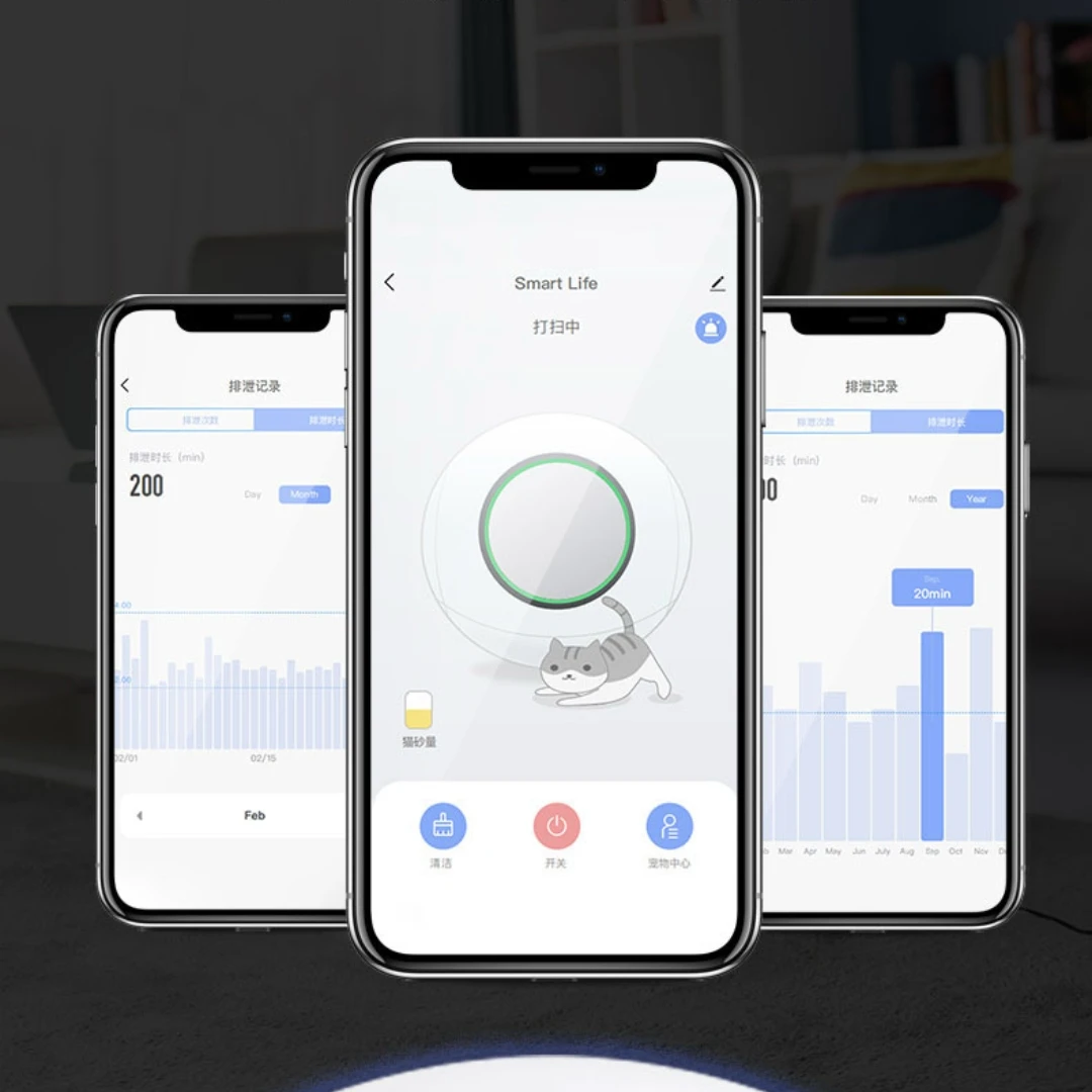 Полностью автоматическая умная коробка для кошек с большим ящиком