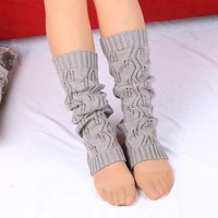 winter leg warmers ankle womens stretch knitted slouch warm thermal ladies wool boot socks leaf diamond hollow female gaiter