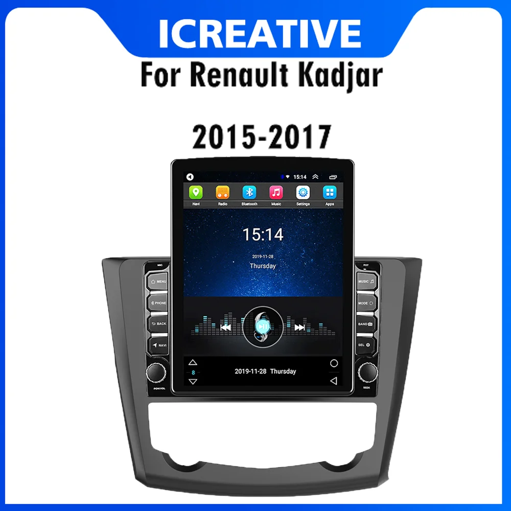 

For Renault Kadjar 2015-2017 2 Din 9.7" Tesla Screen Car Multimedia Player 4G Carplay Android Autoradio GPS Navigator Head Unit