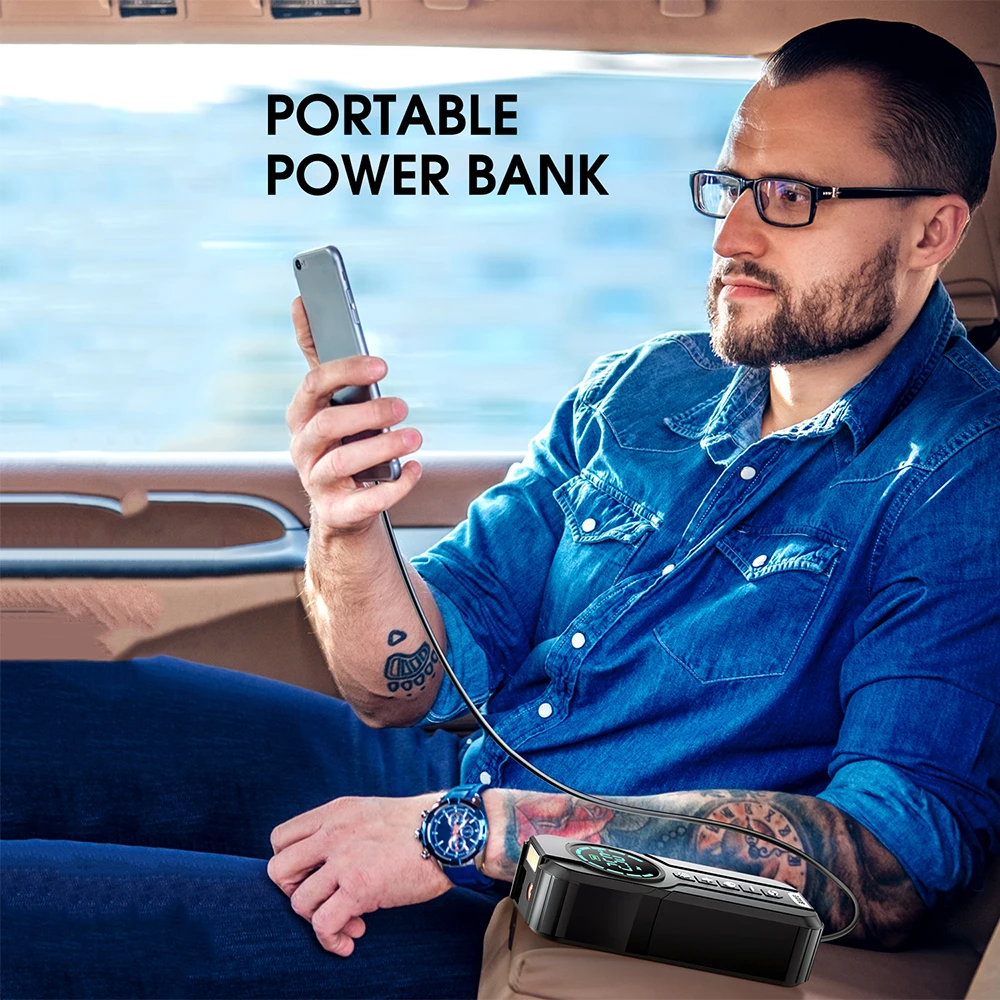 Urządzenie do uruchamiania awaryjnego samochodu pompa powietrza BUVAYE przenośna sprężarka powietrza wielofunkcyjny pompa do opon automatyczny rozrusznik przenośny akumulator z torba z EVA 5 Urządzenie do uruchamiania awaryjnego samochodu pompa powietrza BUVAYE przenośna sprężarka powietrza wielofunkcyjny pompa do opon automatyczny rozrusznik przenośny akumulator z torba z EVA 5